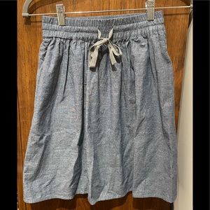 100% cotton chambray skirt